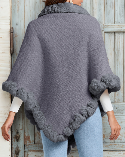 Aspen Faux Fur Poncho