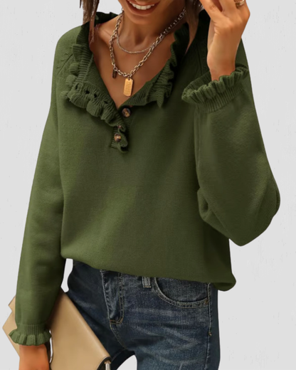 Hadley Ruffle Sweater