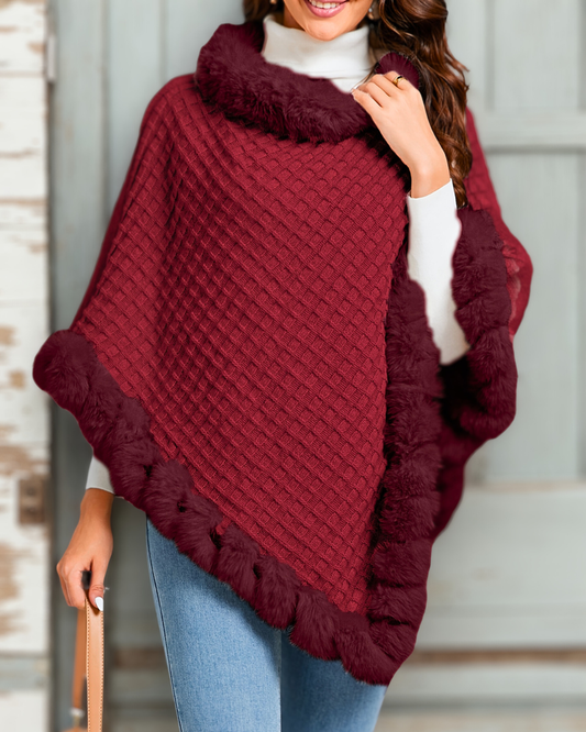 Aspen Faux Fur Poncho