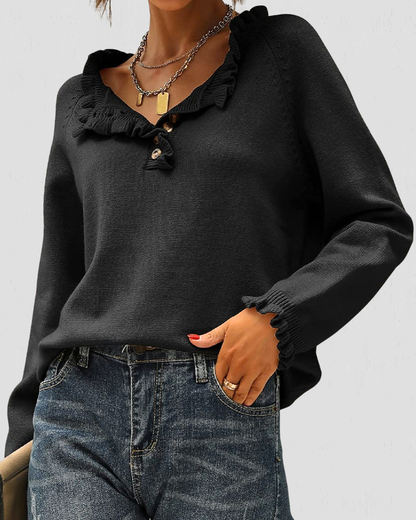 Hadley Ruffle Sweater