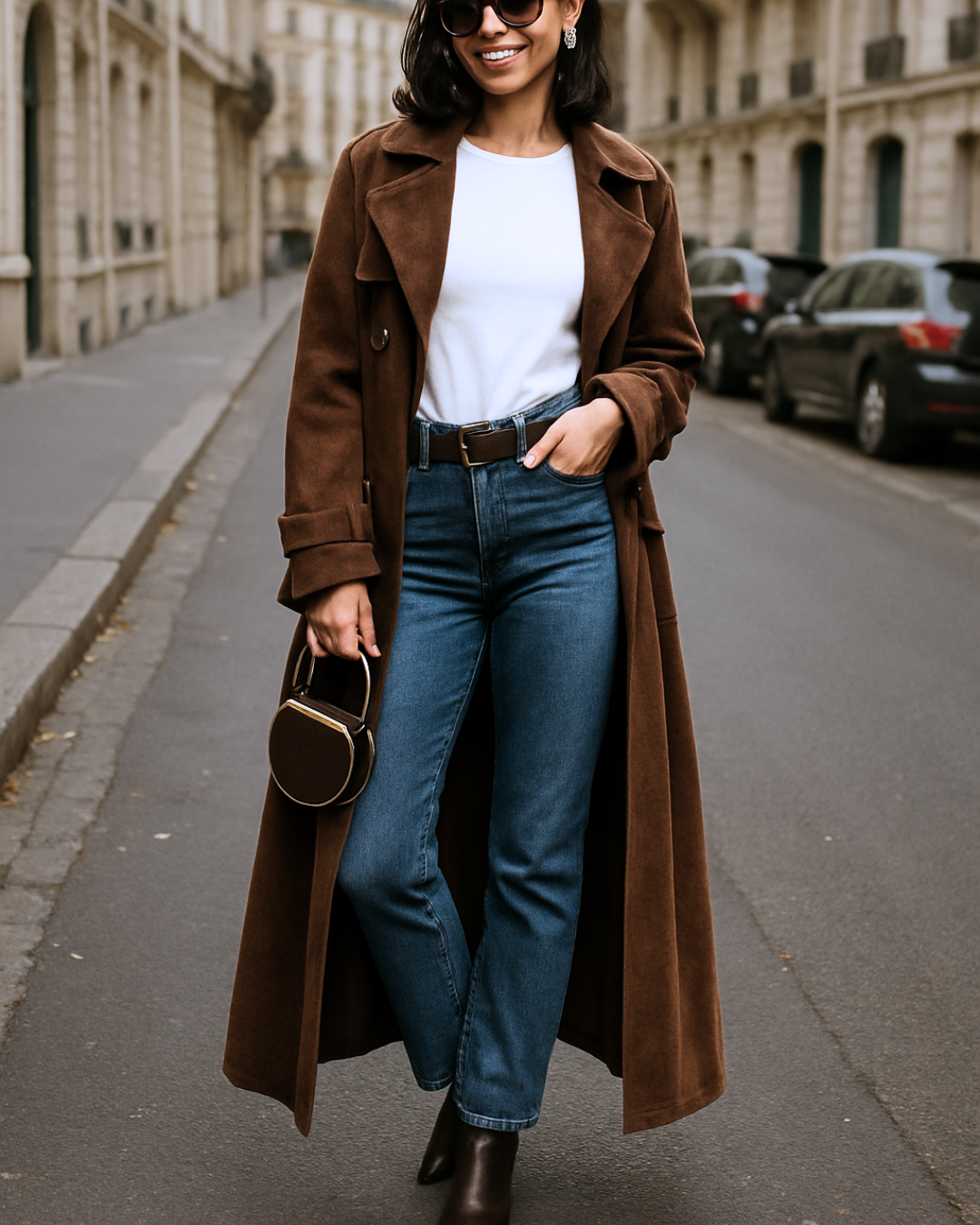 Celia Vegan Suede Overcoat
