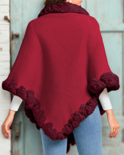 Aspen Faux Fur Poncho