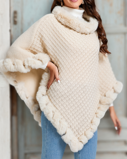Aspen Faux Fur Poncho