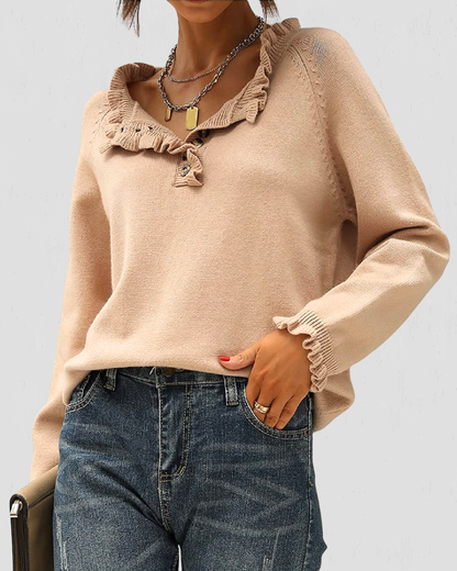 Hadley Ruffle Sweater