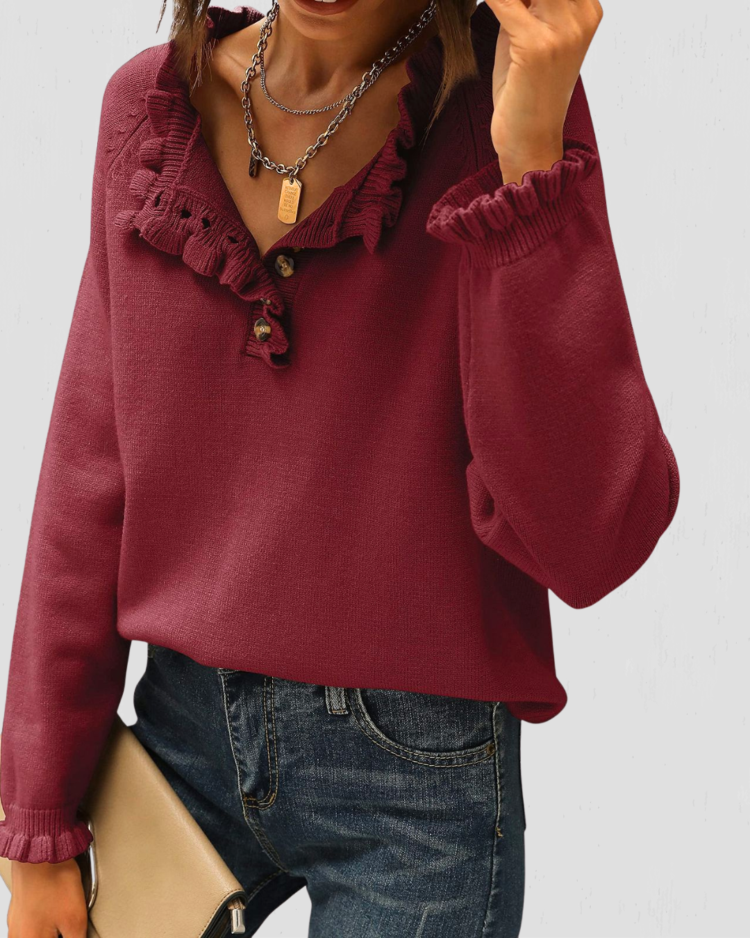 Hadley Ruffle Sweater