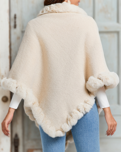 Aspen Faux Fur Poncho