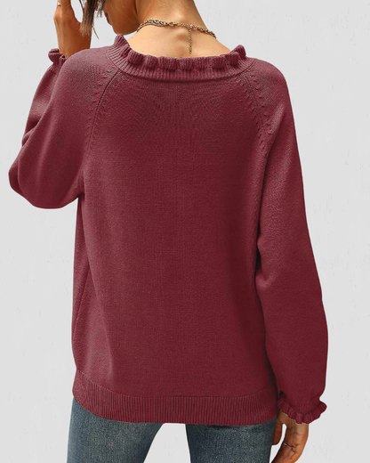 Hadley Ruffle Sweater