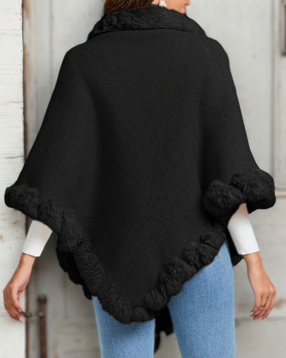 Aspen Faux Fur Poncho