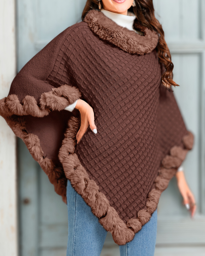 Aspen Faux Fur Poncho