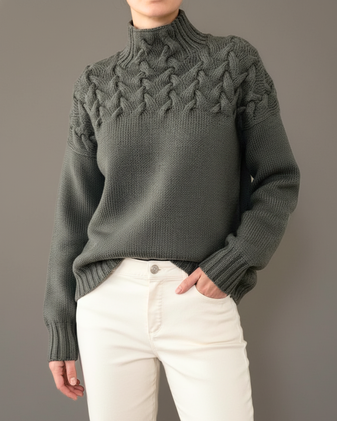 Arden Braided Knit Sweater