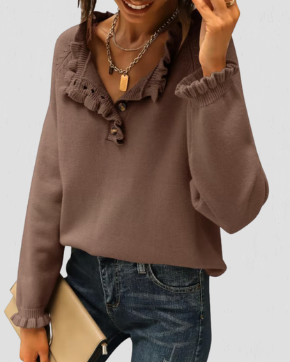 Hadley Ruffle Sweater
