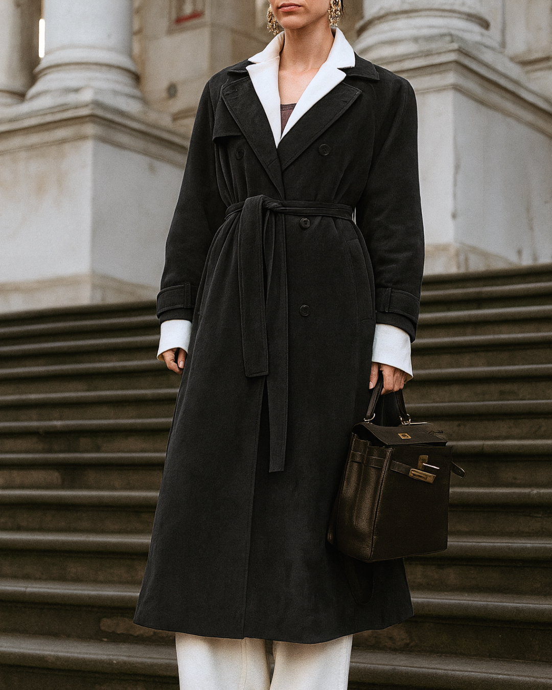 Celia Vegan Suede Overcoat