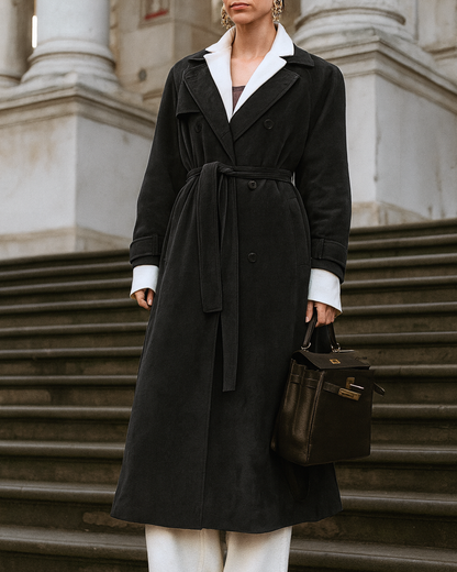 Celia Vegan Suede Overcoat