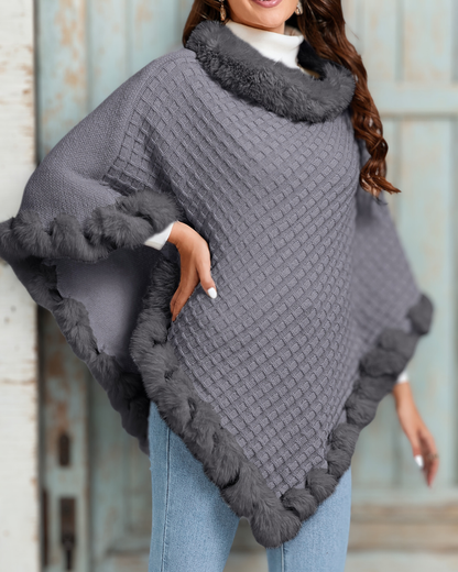 Aspen Faux Fur Poncho
