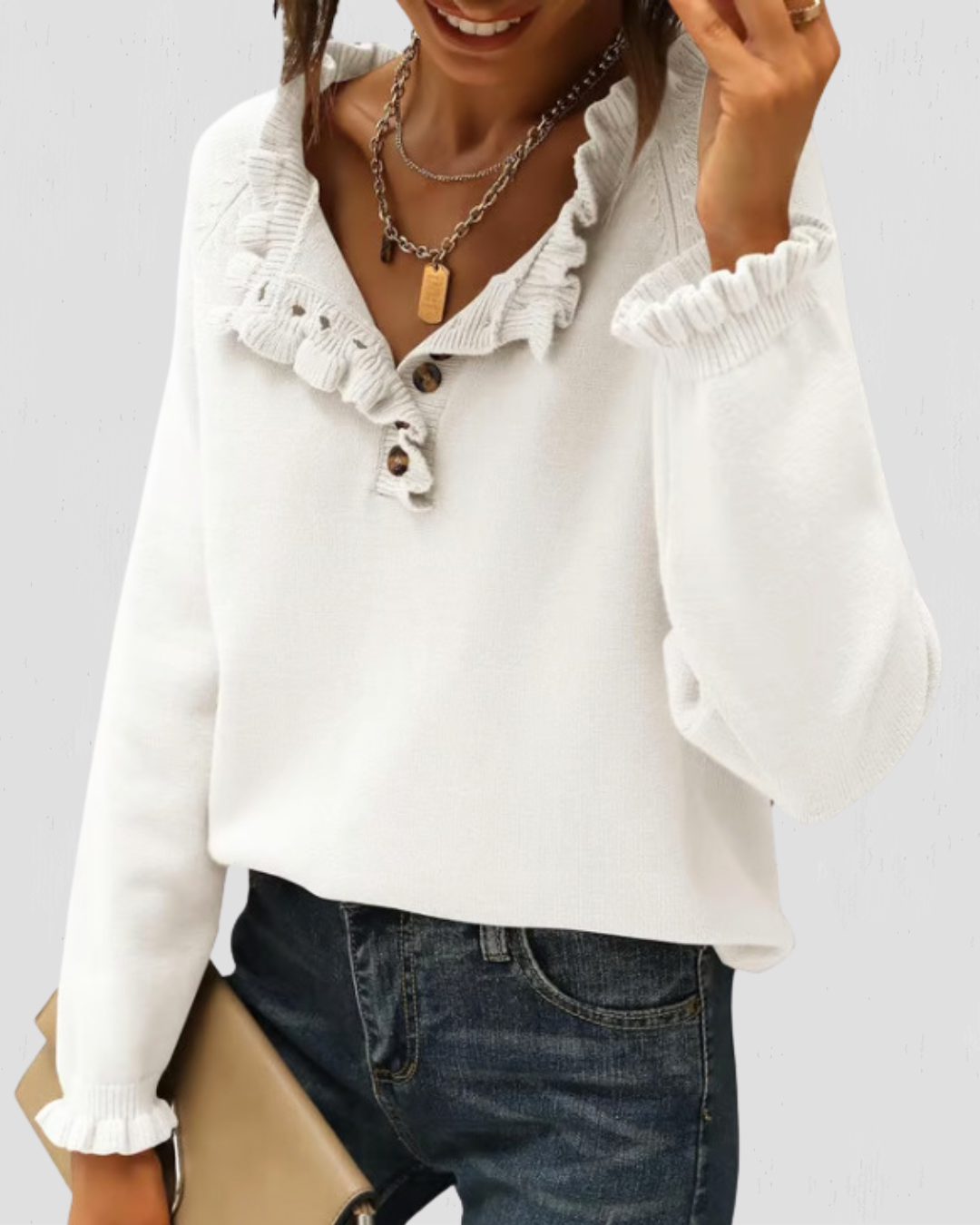 Hadley Ruffle Sweater