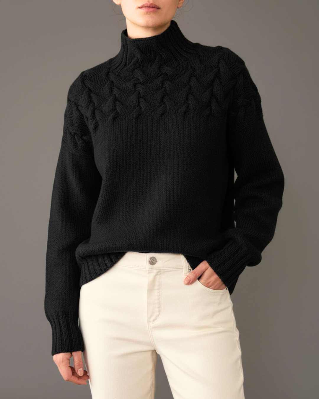 Arden Braided Knit Sweater